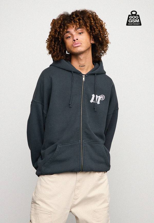 Multiply Spparel Oversize Zip Hoodie MASSIVE Black Soda Fabrikladen