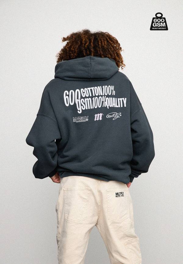 Multiply Spparel Oversize Hoodie HEAVY Black Soda Begrenzt auf 3 Tage