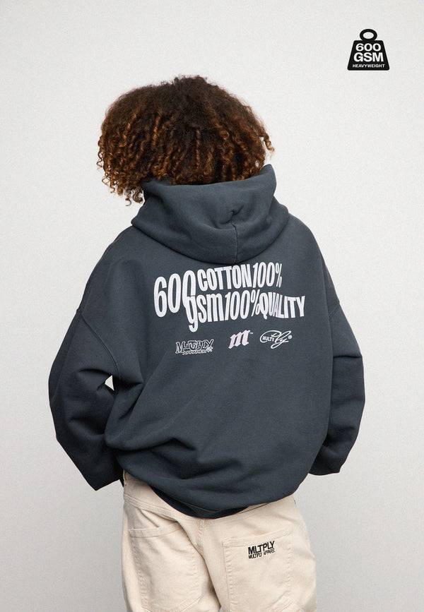 Multiply Spparel Oversize Zip Hoodie HEAVY Black Soda Speichern exportieren