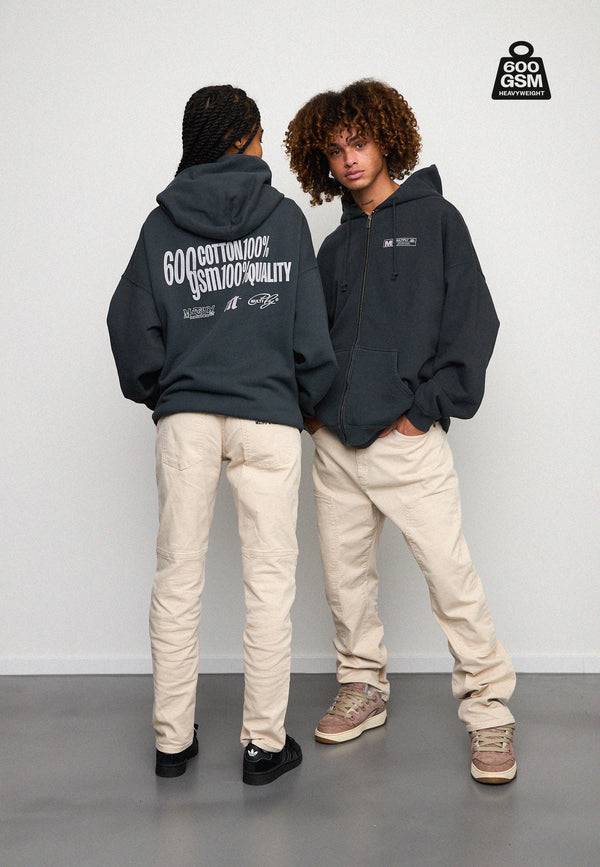 Multiply Spparel Oversize Zip Hoodie HEAVY Black Soda Speichern exportieren