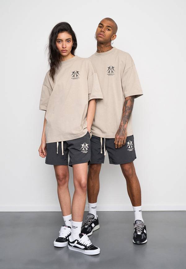 Multiply Spparel Woven Shorts SKETCH Black Soda Günstiger Verkauf