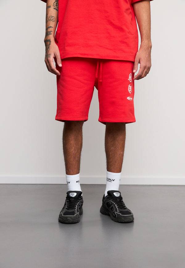 Multiply Spparel Shorts CONVICT Flame Scarlet Fabrik Onlineshop