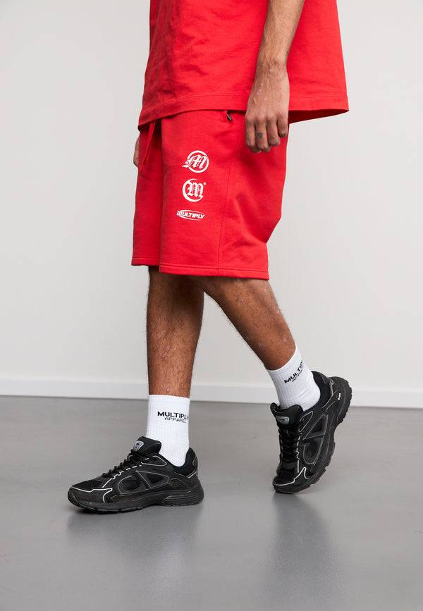 Multiply Spparel Shorts CONVICT Flame Scarlet Fabrik Onlineshop