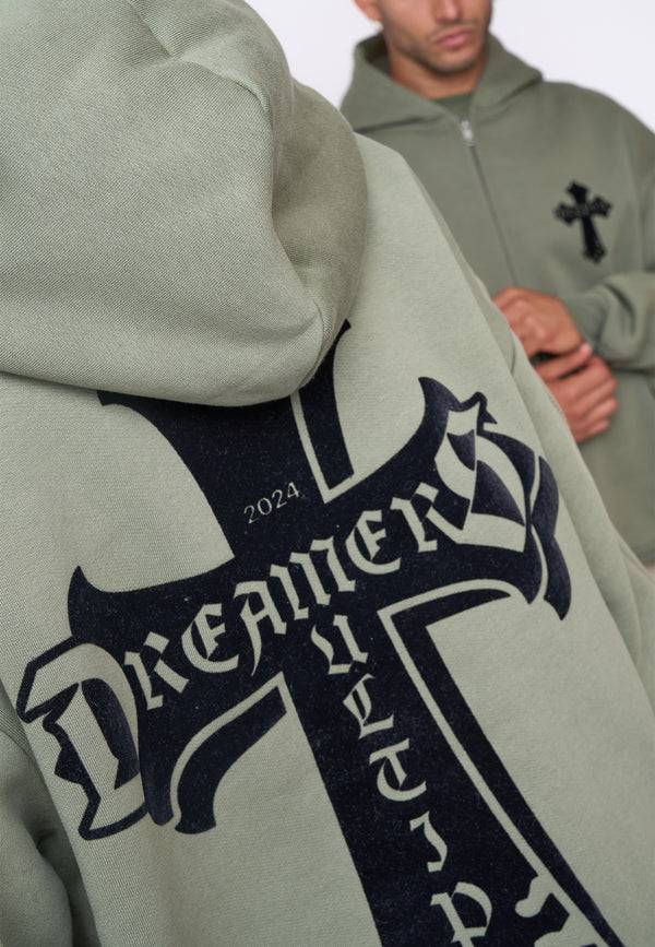 Multiply Spparel Oversize Zip Hoodie CAVALRY Four Leaf Clover Günstig kaufen