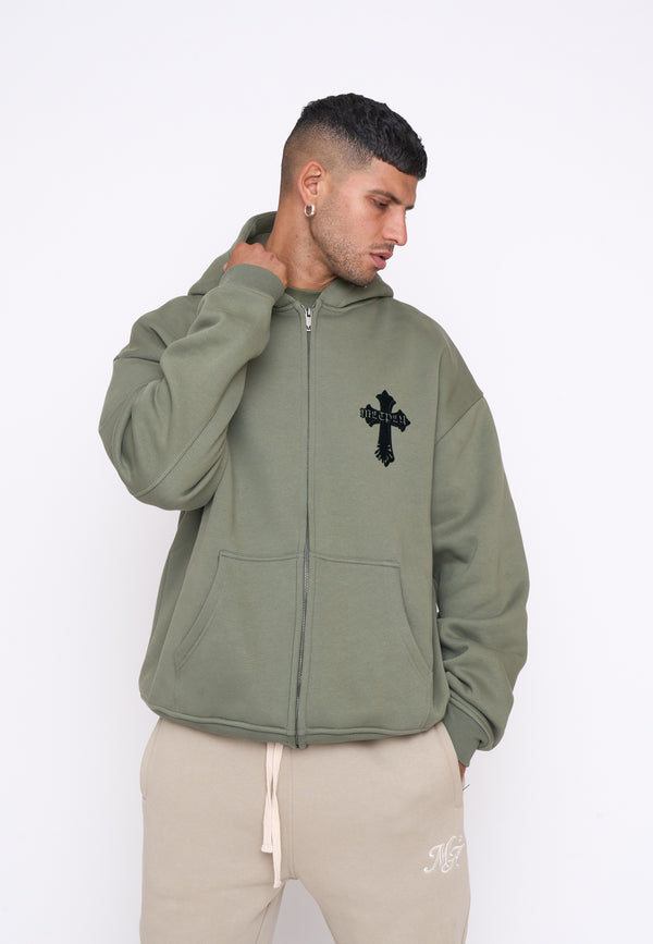 Multiply Spparel Oversize Zip Hoodie CAVALRY Four Leaf Clover Günstig kaufen