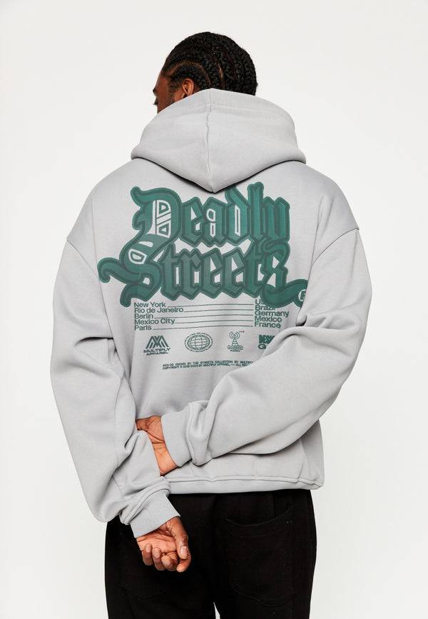 Multiply Spparel Oversize Hoodie DEADLY Ultimate Grey Black Friday