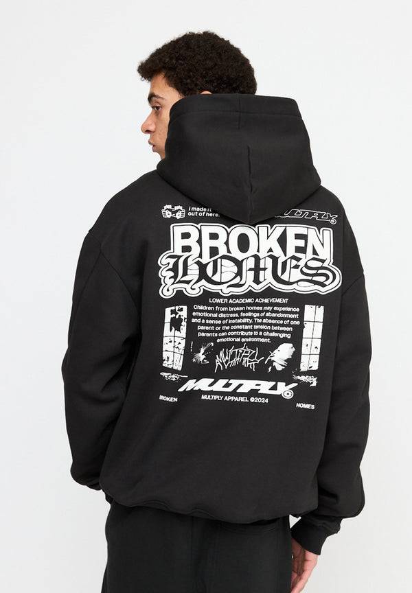 Multiply Spparel Oversize Hoodie DIVORCE Black Soda Washed Weihnachtsangebot