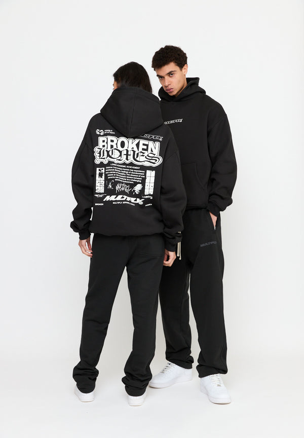 Multiply Spparel Oversize Hoodie DIVORCE Black Soda Washed Weihnachtsangebot