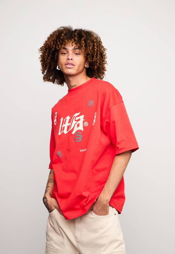 Multiply Spparel Oversize T-Shirt BAIL Flame Scarlet Muttertagsangebot
