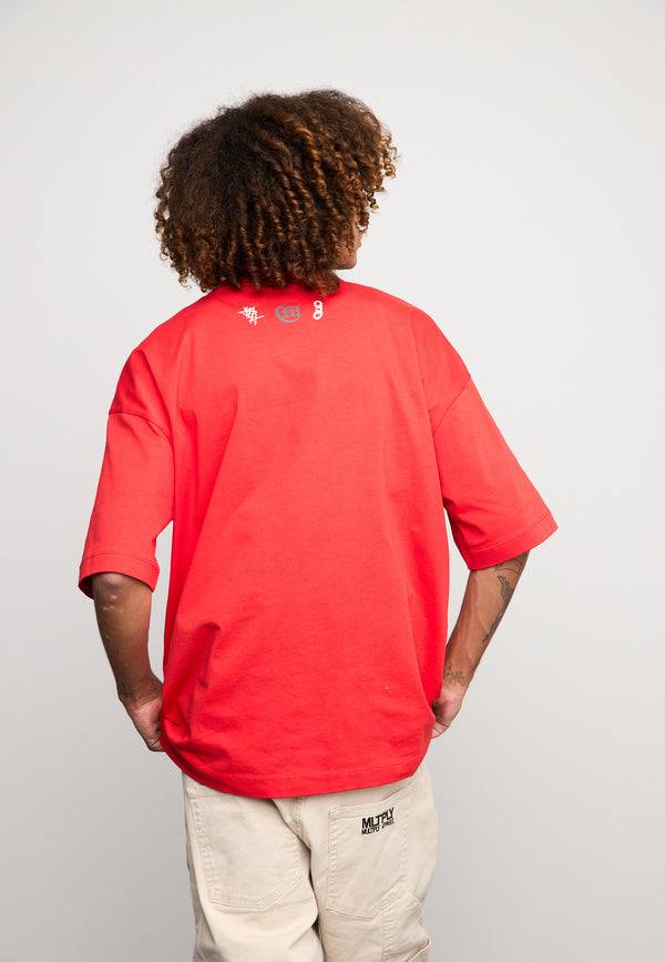 Multiply Spparel Oversize T-Shirt BAIL Flame Scarlet Muttertagsangebot