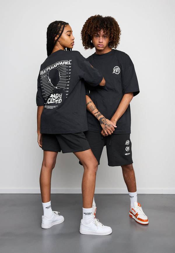 Multiply Spparel Oversize T-Shirt CALUMNY Black Soda Washed Vatertagsangebot