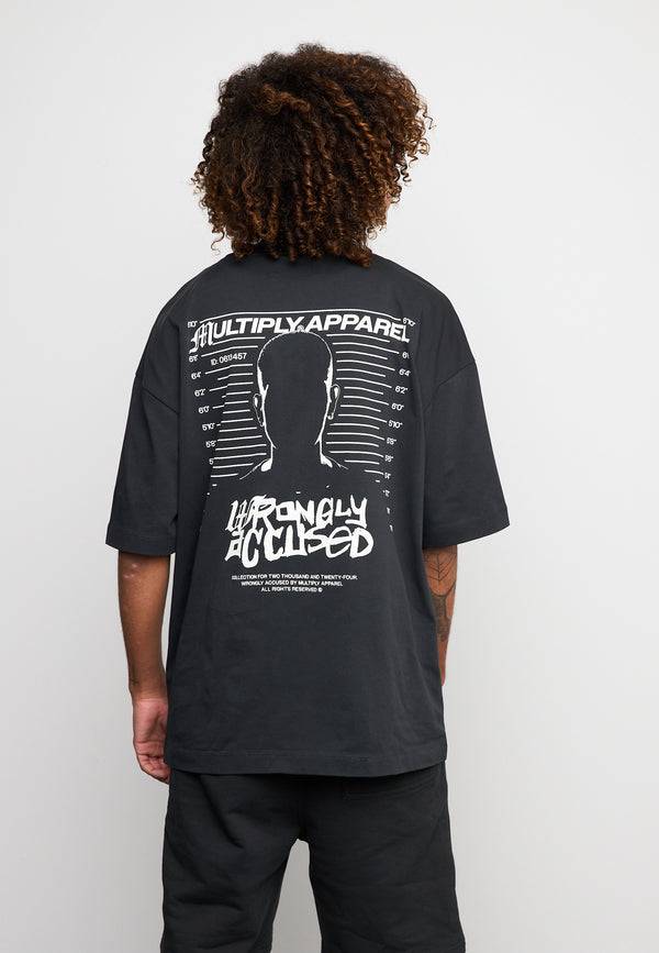 Multiply Spparel Oversize T-Shirt CALUMNY Black Soda Washed Vatertagsangebot