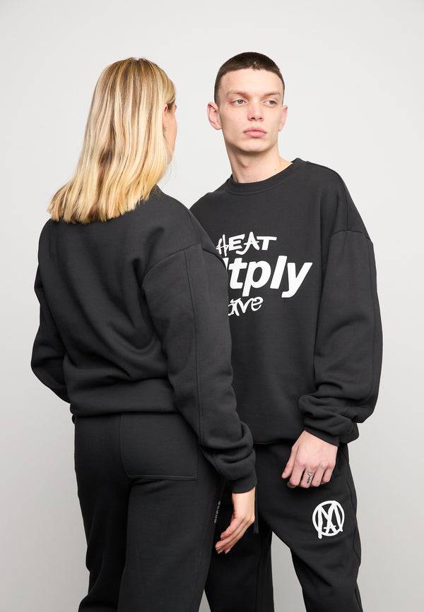 Multiply Spparel Oversize Sweatshirt MLTPLY WAVE Black Soda Washed Neuheiten