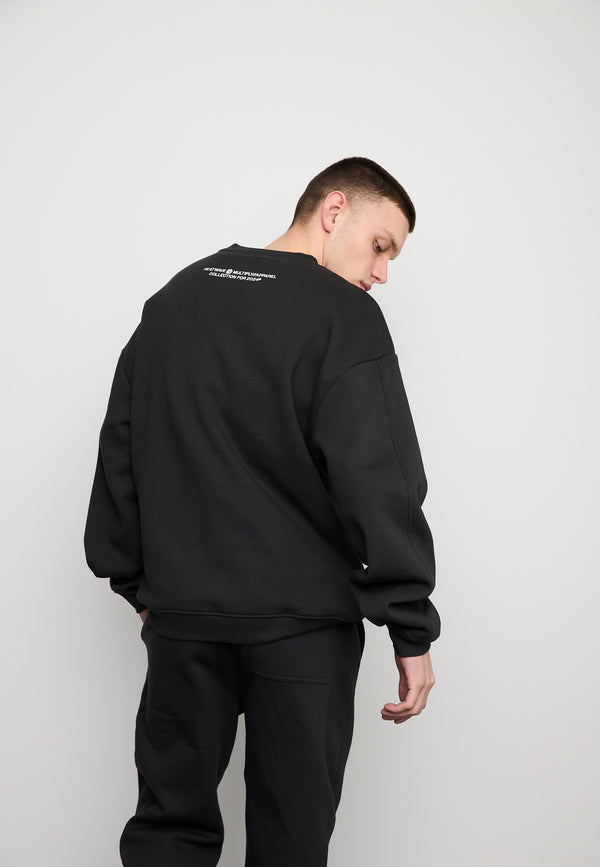 Multiply Spparel Oversize Sweatshirt MLTPLY WAVE Black Soda Washed Neuheiten