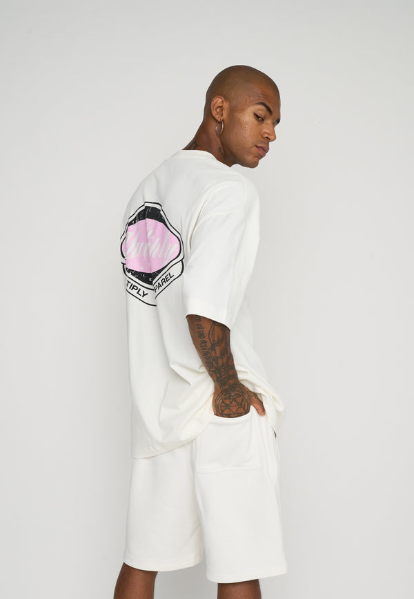 Multiply Spparel Oversize T-Shirt CREW Snow White Räumungsverkauf