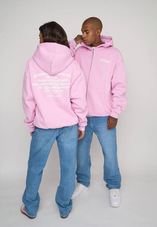Multiply Spparel Oversize Zip Hoodie OTHER DAYS Pink Lavender Tägliche Deals