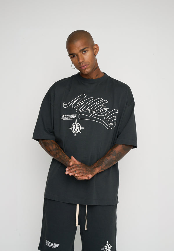 Multiply Spparel Oversize T-Shirt SECRECY Black Soda Super Sparpreis