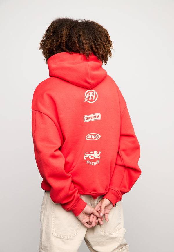 Multiply Spparel Oversize Hoodie JUDGMENT Flame Scarlet Bis zu 60% Rabatt