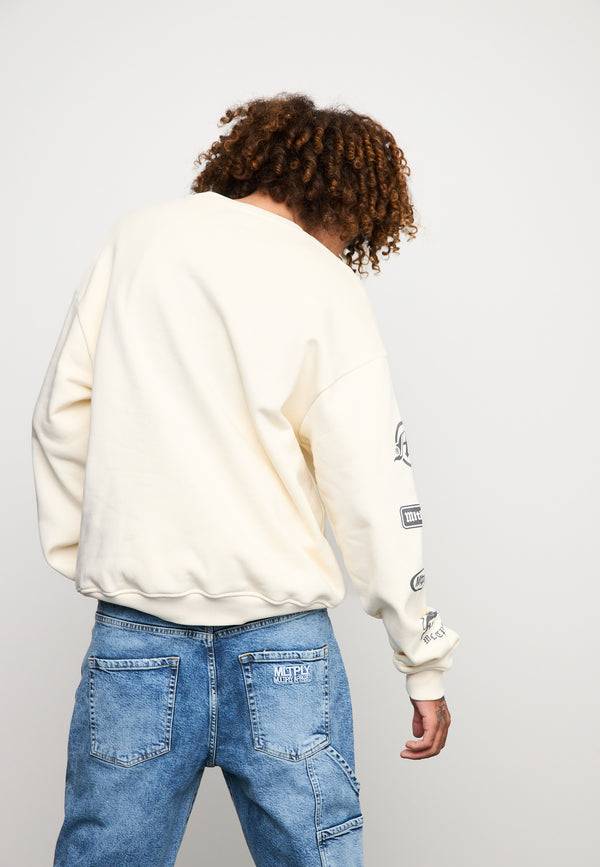 Multiply Spparel Oversize Sweatshirt TRUTH Egret Bis zu 65% Rabatt