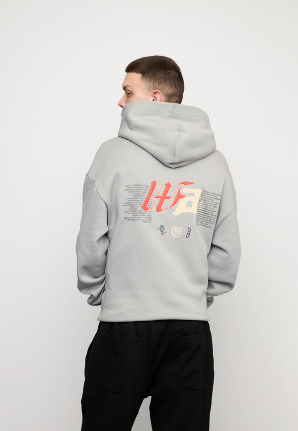Multiply Spparel Oversize Zip Hoodie DEFAMATION Ultimate Grey Discount Store für neue Produkte