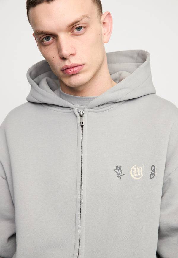 Multiply Spparel Oversize Zip Hoodie DEFAMATION Ultimate Grey Discount Store für neue Produkte