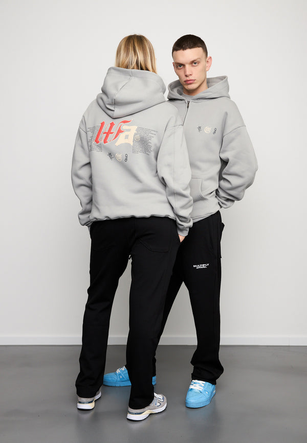 Multiply Spparel Oversize Zip Hoodie DEFAMATION Ultimate Grey Discount Store für neue Produkte