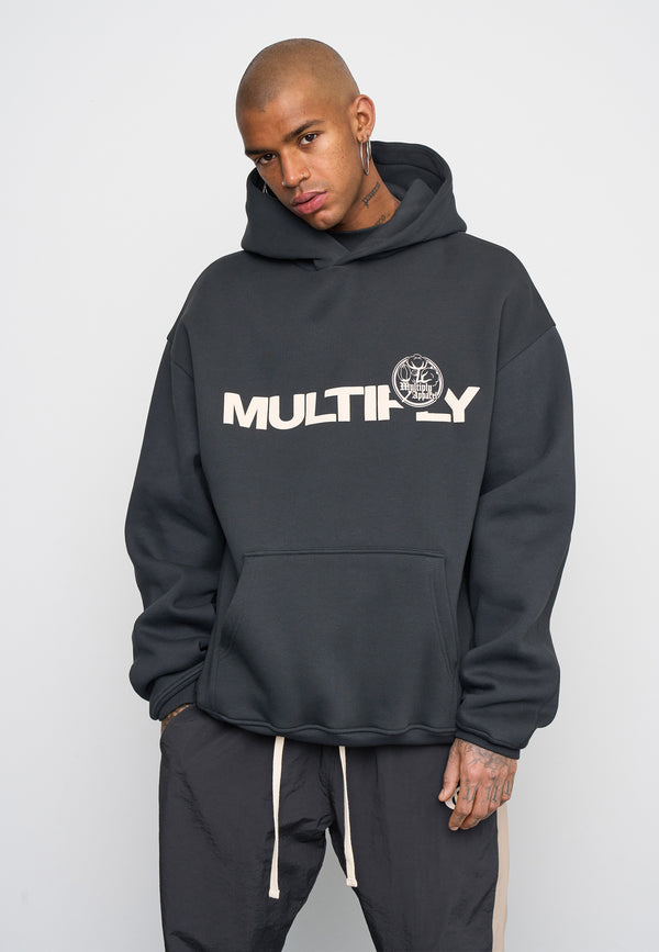 Multiply Spparel Oversize Hoodie VINTAGE Black Soda Washed Nur noch ein Tag übrig