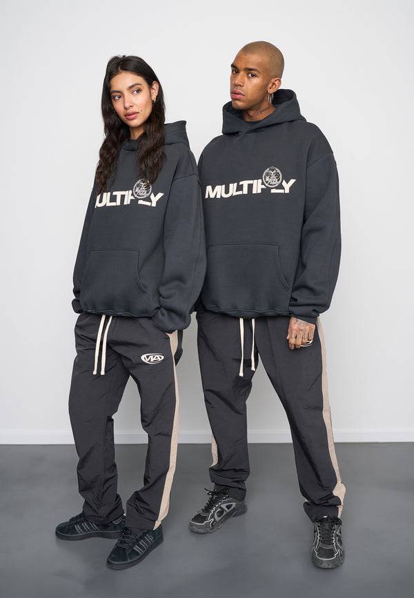 Multiply Spparel Oversize Hoodie VINTAGE Black Soda Washed Nur noch ein Tag übrig