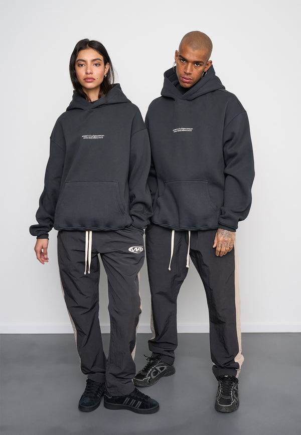 Multiply Spparel Oversize Hoodie V Visions Black Soda Washed Super Rabatt