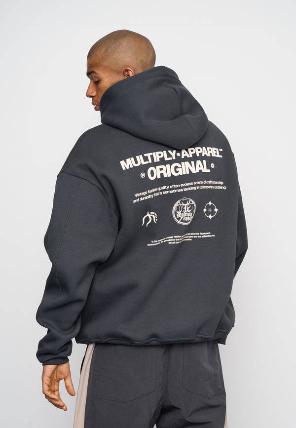 Multiply Spparel Oversize Zip Hoodie ORIGIN Black Soda Washed 50% Rabatt mit kostenlosem Versand