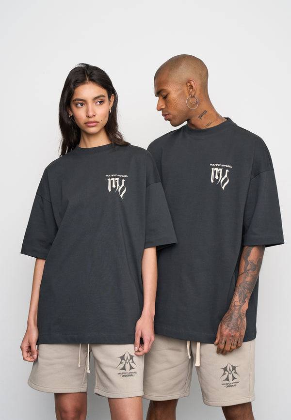 Multiply Spparel Oversize T-Shirt KICKFLIP Black Soda Washed Fabrikladen