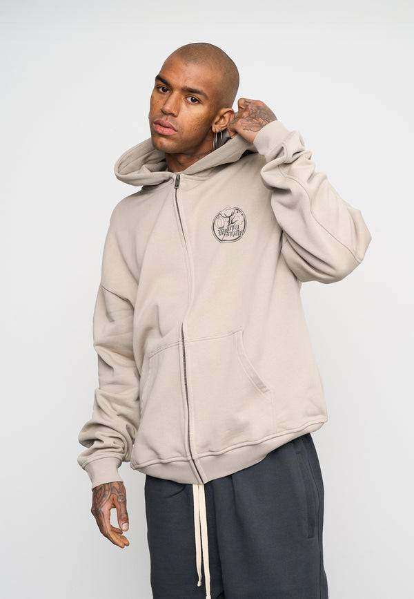 Multiply Spparel Oversize Zip Hoodie ANTIQUE Vintage Khaki Speichern exportieren