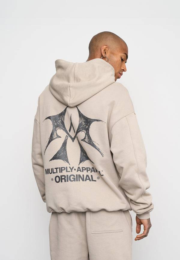 Multiply Spparel Oversize Zip Hoodie SKETCH Vintage Khaki Black Friday Preise