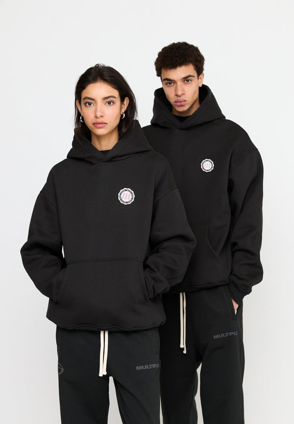 Multiply Spparel Oversize Hoodie SEPARATION Black Soda Washed Verkauf
