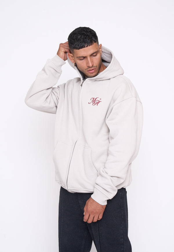 Multiply Spparel Oversize Zip Hoodie COMPETITION Dove Schlussverkauf