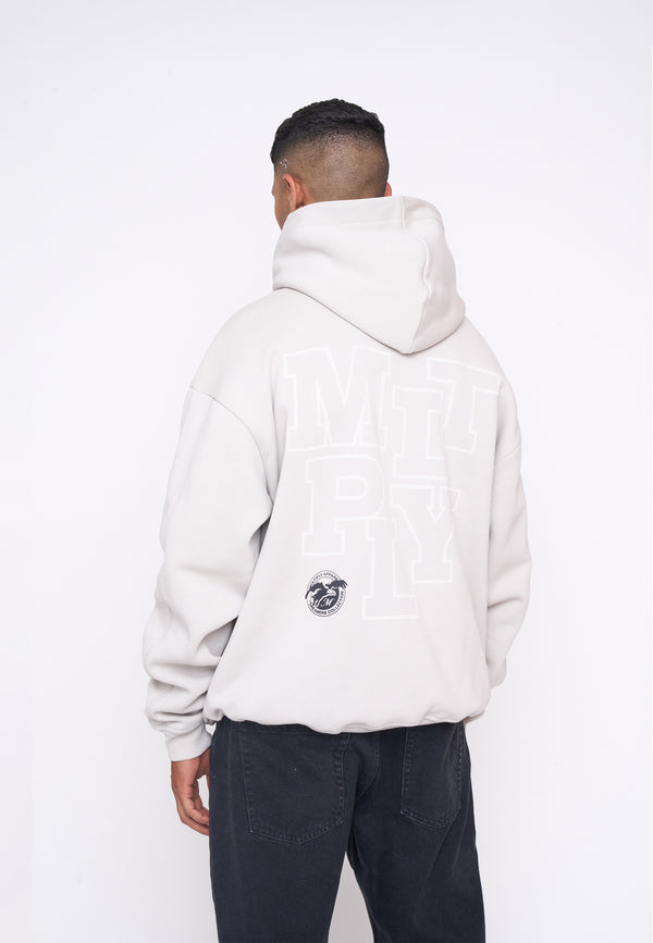 Multiply Spparel Oversize Zip Hoodie LIBRARY Dove Fabrikverkauf
