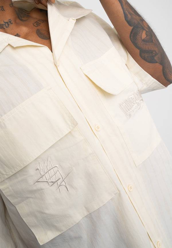 Multiply Spparel Oversize Shirt BARS White Asparagus Online Shopping