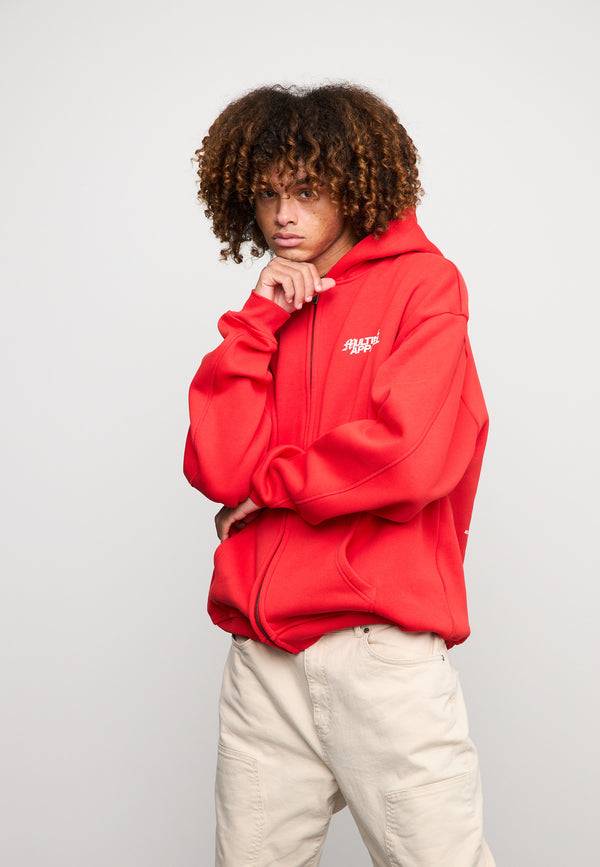 Multiply Spparel Oversize Zip Hoodie TRIAL Flame Scarlet Black Friday