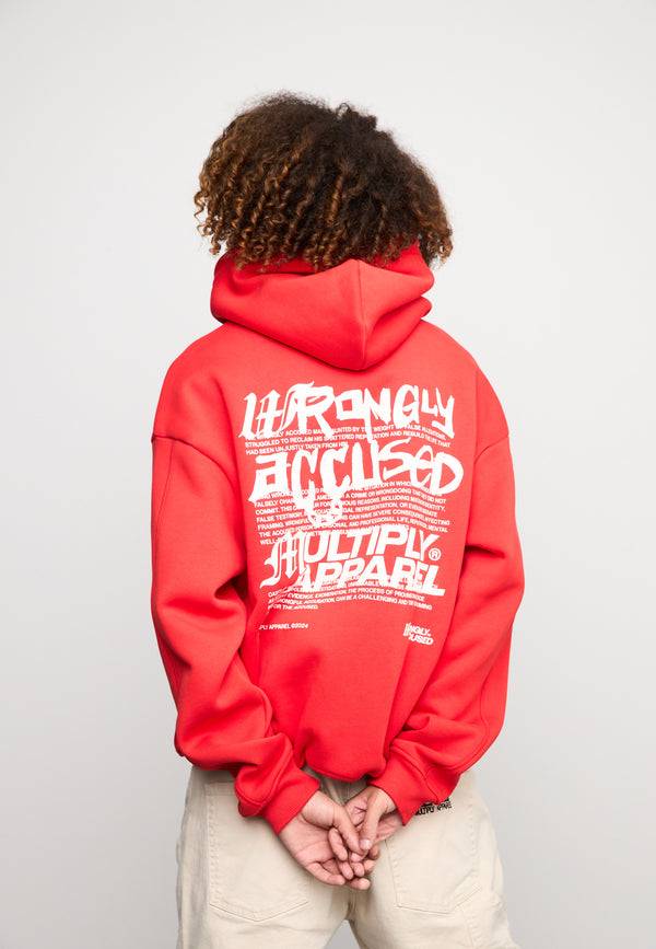 Multiply Spparel Oversize Zip Hoodie TRIAL Flame Scarlet Black Friday
