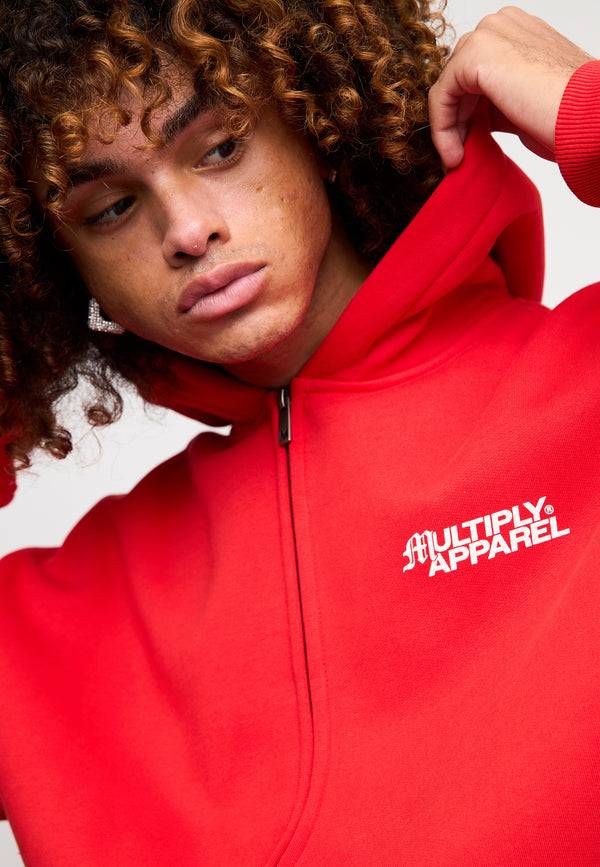 Multiply Spparel Oversize Zip Hoodie TRIAL Flame Scarlet Black Friday