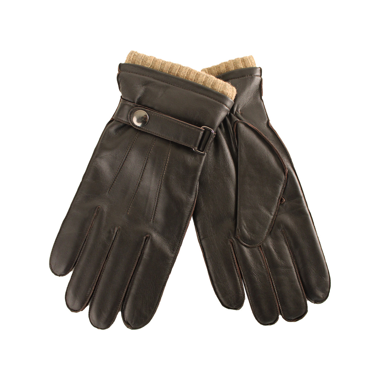 Nitzsche Accessoires Glattleder Handschuh mit Wollfutter für Herren Riesige Rabatte