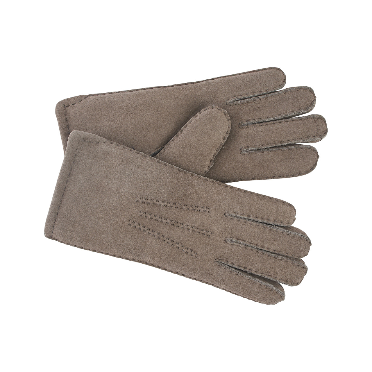 Nitzsche Accessoires Klassische Lederhandschuh mit Lammfell und Ziernähten zollfrei