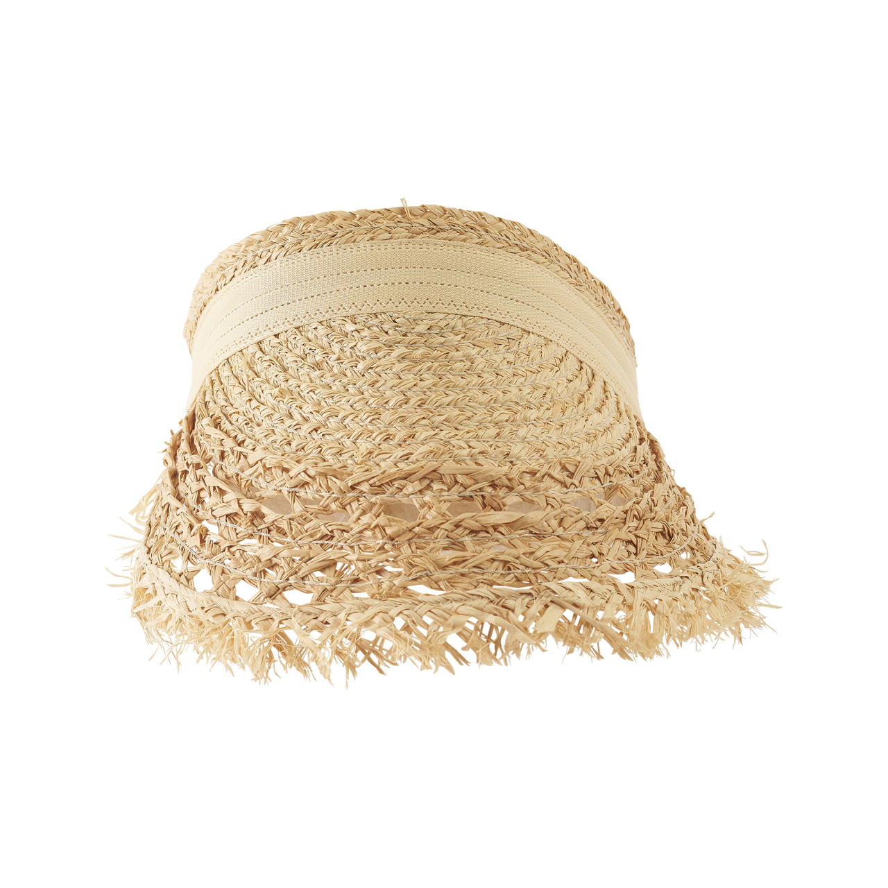 Nitzsche Accessoires Sommerlicher Visor mit Fransen aus Stroh Kostenloser Versand