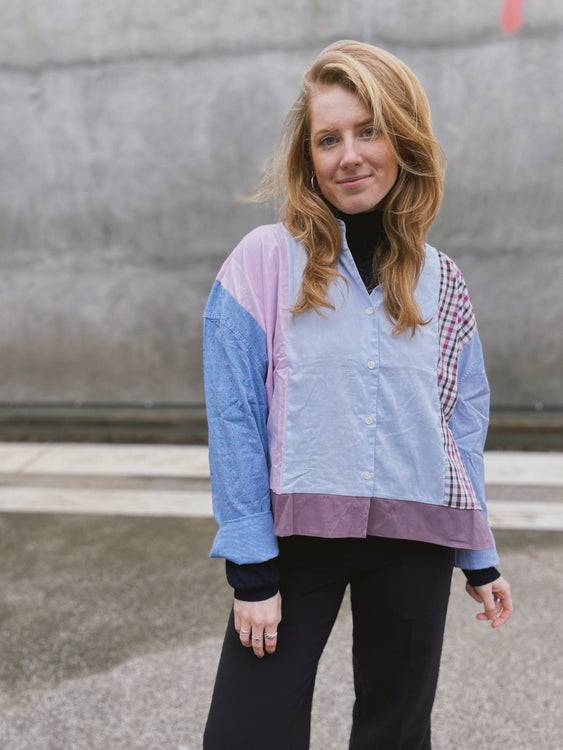 Nonoi Studio Blouson // Rosa + Blau // Onesize Tiefpreis