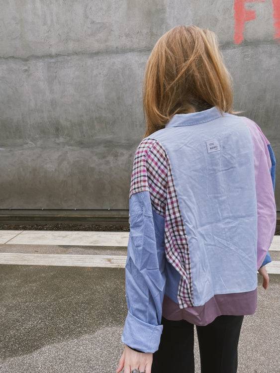Nonoi Studio Blouson // Rosa + Blau // Onesize Tiefpreis