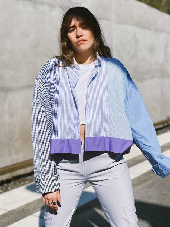 Nonoi Studio Blouson // Blau + Lila // Onesize JETZT KAUFEN