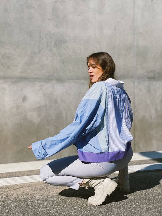 Nonoi Studio Blouson // Blau + Lila // Onesize JETZT KAUFEN