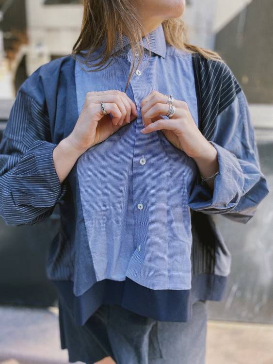 Nonoi Studio Blouson // Blau + Schwarz // Onesize Nur für heute