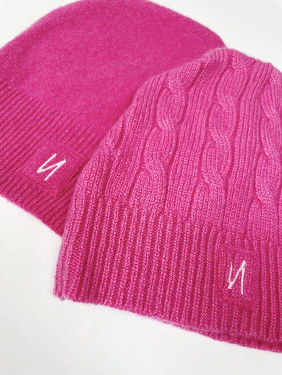 Nonoi Studio KINDERMÜTZE PINK "LITTLE FLOWER" AUS KASCHMIR Sonderangebot der Fabrik
