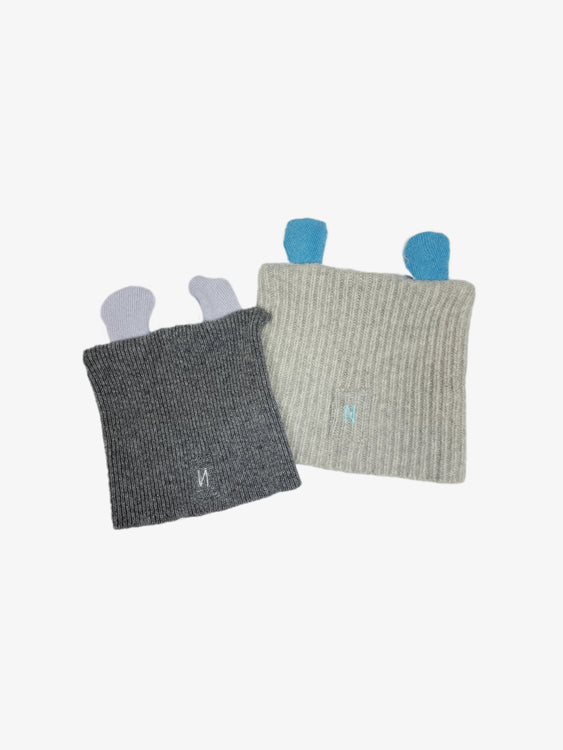 Nonoi Studio KINDERMÜTZE MIT ÖHRCHEN AUS KASCHMIR // BLUE